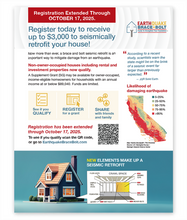 Earthquake Brace + Bolt program overview